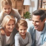 Joyful gathering of grandparents playing board games with their grandchildren. The happiness and well-being derived from incorporating GlucoTrust into their daily health regimen.