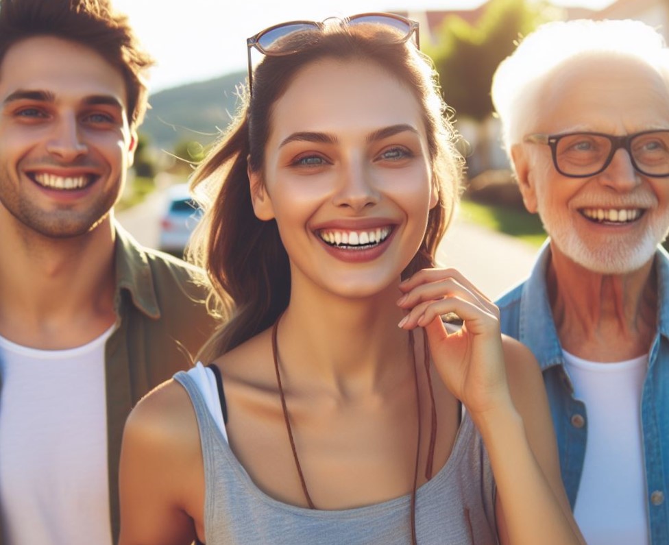 Image capturing the joy of people enjoying a refreshing outdoor stroll, embodying the positive impact of BioLean on their lives.